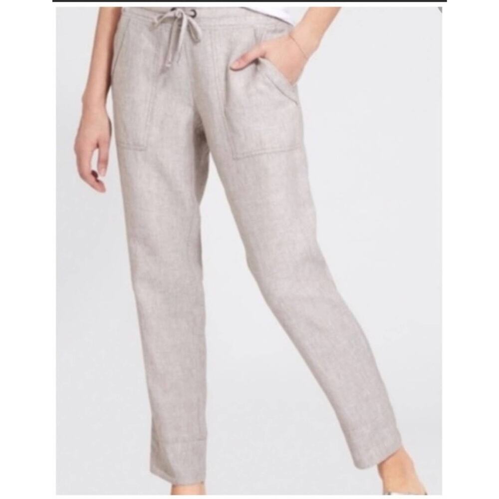 Athleta Relaxed Linen Cropped Pants Bottoms Women’s Size 12T